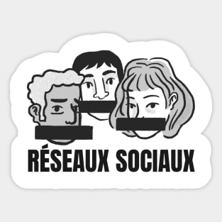 censure reseaux sociaux illustration Sticker